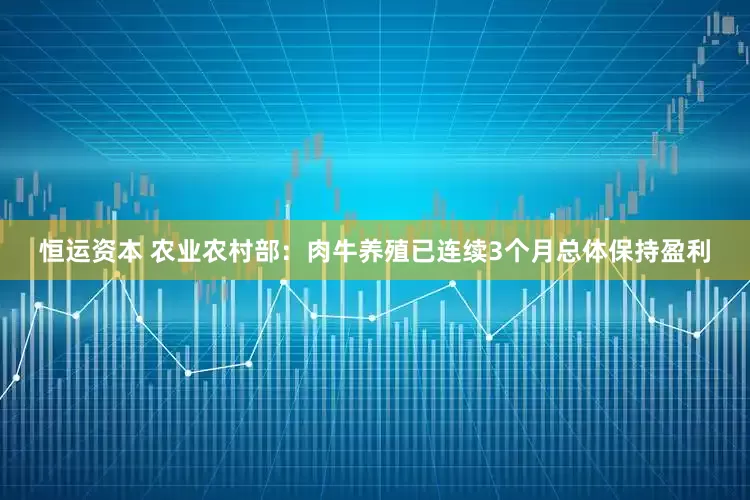 恒运资本 农业农村部：肉牛养殖已连续3个月总体保持盈利